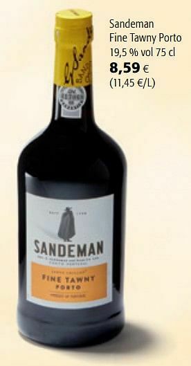 Colruyt Sandeman fine tawny porto aanbieding