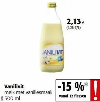 Colruyt Vanilivit melk met vanillesmaak aanbieding