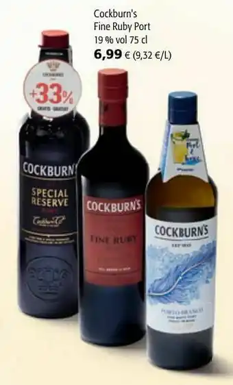 Colruyt Cockburn`s fine ruby port aanbieding
