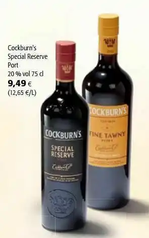 Colruyt Cockburn`s special reserve port aanbieding