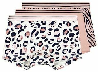 HEMA HEMA Kinderboxers Katoen/stretch Leopard - 3 Stuks Lichtroze (lichtroze) aanbieding