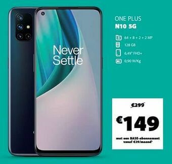 Base One plus n10 5g aanbieding