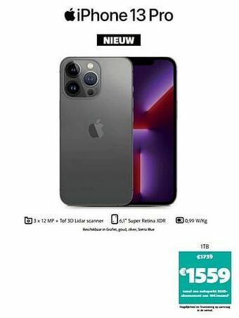 Base Apple iphone 13 pro 1tb aanbieding