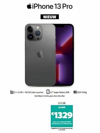 Base Apple iphone 13 pro 512 gb aanbieding