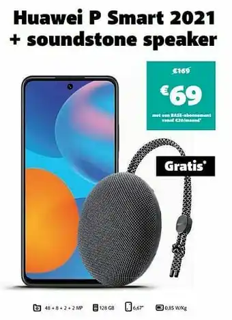 Base Huawei p smart 2021 + soundstone speaker aanbieding