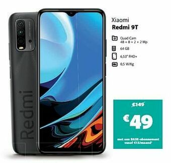 Base Xiaomi redmi 9t aanbieding