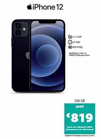 Base Apple iphone 12 256 gb aanbieding