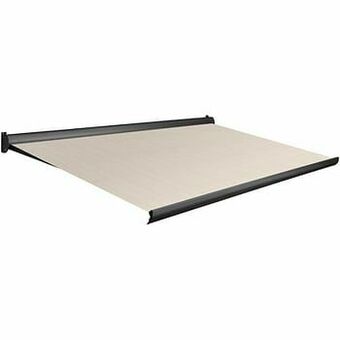 Brico Domasol zonnetent manueel ’Factor 10-A’ bruin/wit smalle strepen 350 x 250 cm aanbieding
