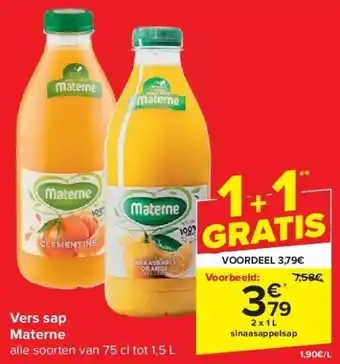 Carrefour Vers sap Materne aanbieding