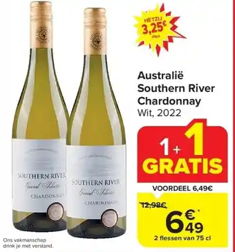 Carrefour Australië Southern River Chardonnay aanbieding