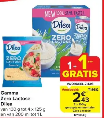 Carrefour Gamma Zero Lactose Dilea aanbieding