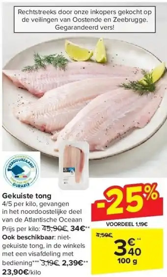 Carrefour Gekuiste tong aanbieding