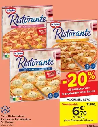 Carrefour Pizza Ristorante en Ristorante Piccolissima Dr. Oetker aanbieding