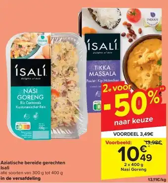 Carrefour Aziatische bereide gerechten Isali aanbieding