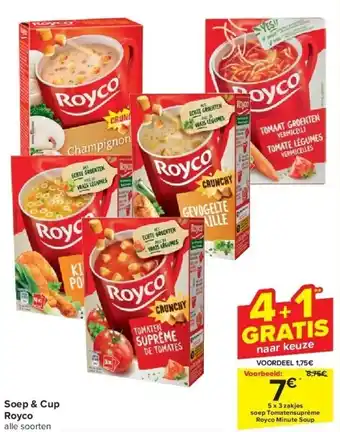 Carrefour Soep & Cup Royco aanbieding