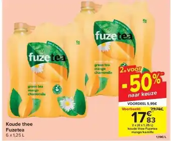 Carrefour Koude thee Fuzetea aanbieding