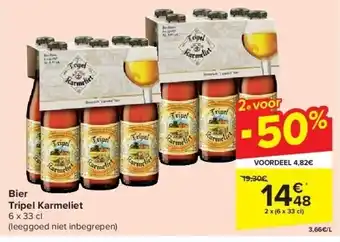 Carrefour Bier Tripel Karmeliet aanbieding
