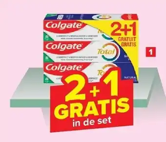 Carrefour Set tandpasta Colgate aanbieding