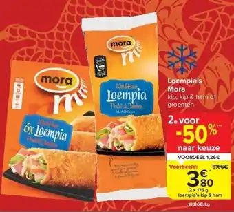 Carrefour Loempia’s Mora aanbieding