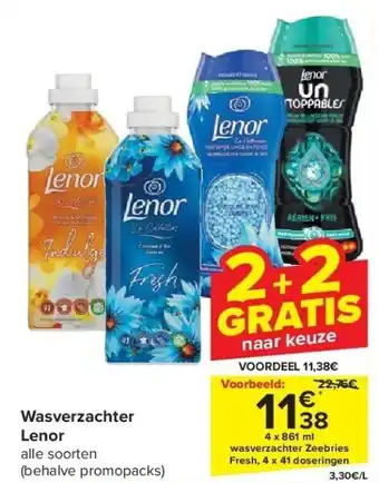 Carrefour Wasverzachter Lenor aanbieding