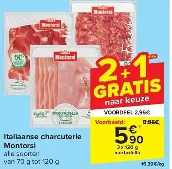 Carrefour Italiaanse charcuterie Montorsi aanbieding