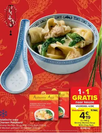 Carrefour Aziatische soep Charoen Pokphand aanbieding