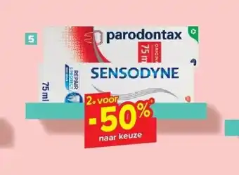 Carrefour Gamma Sensodyne en Parodontax aanbieding