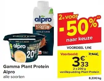 Carrefour Gamma Plant Protein Alpro aanbieding