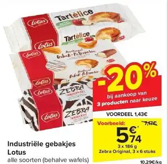 Carrefour Industriële gebakjes Lotus aanbieding