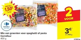 Carrefour Mix van groenten voor spaghetti of pasta Carrefour aanbieding