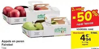 Carrefour Appels en peren Fairebel aanbieding