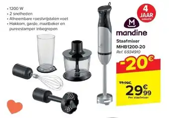 Carrefour Staafmixer MHB1200-20 aanbieding