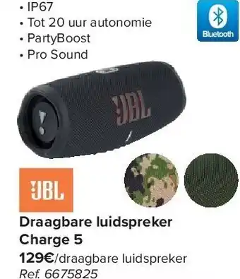 Carrefour Draagbare luidspreker Charge 5 aanbieding