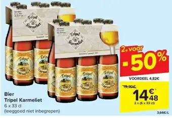 Carrefour Bier Tripel Karmeliet aanbieding