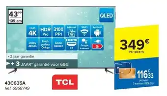 Carrefour TCL UHD 4K LED TV aanbieding