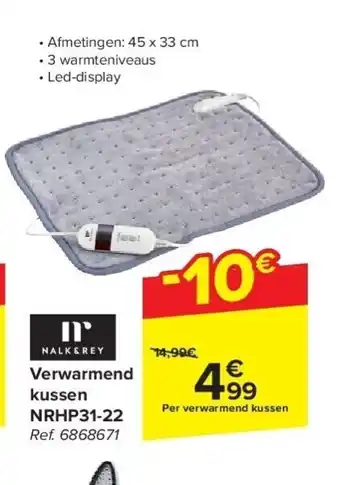Carrefour Verwarmend kussen NRHP31-22 aanbieding