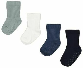 HEMA HEMA Babysokken Rib - 4 Paar Blauw (blauw) aanbieding