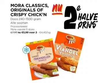 Jumbo MORA CLASSICS, ORIGINALS OF CRISPY CHICK’N aanbieding