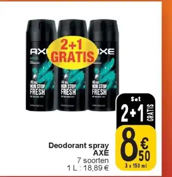 Cora Deodorant spray AXE aanbieding