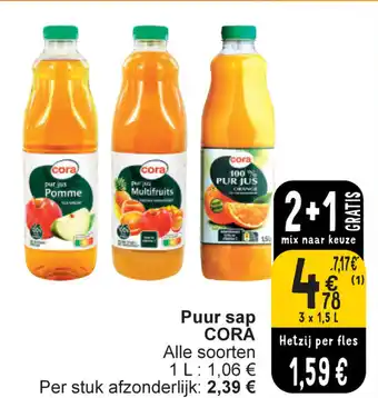 Cora Puur sap CORA aanbieding