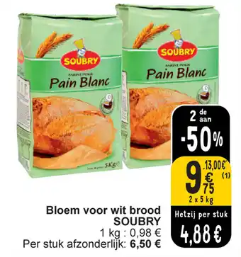Cora Bloem voor wit brood SOUBRY aanbieding