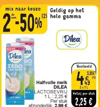 Cora Halfvolle melk DILEA aanbieding