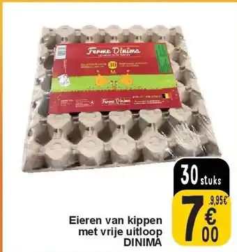 Cora Eieren van kippen met vrije uitloop DINIMA aanbieding