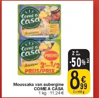 Cora Moussaka van aubergine COME A CASA aanbieding