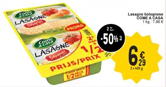 Cora Lasagne bolognese COME A CASA aanbieding