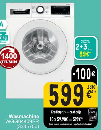 Cora Wasmachine WGG04409FR 3345750 aanbieding