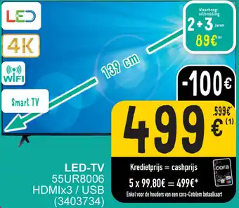 Cora Led-tv 55ur8006 HDMIx3/USB 3403734 aanbieding