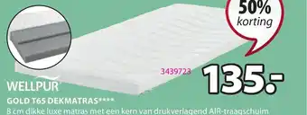 Jysk Gold t65 dekmatras aanbieding