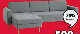 Jysk Svalbard zitbank met chaise longue aanbieding