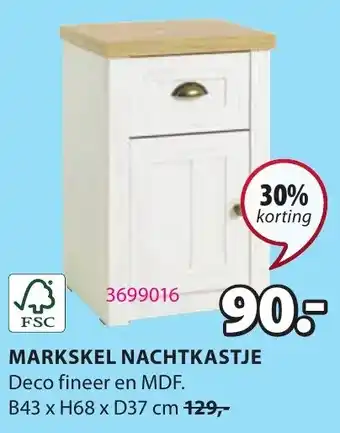 Jysk Markskel Nachtkastje aanbieding